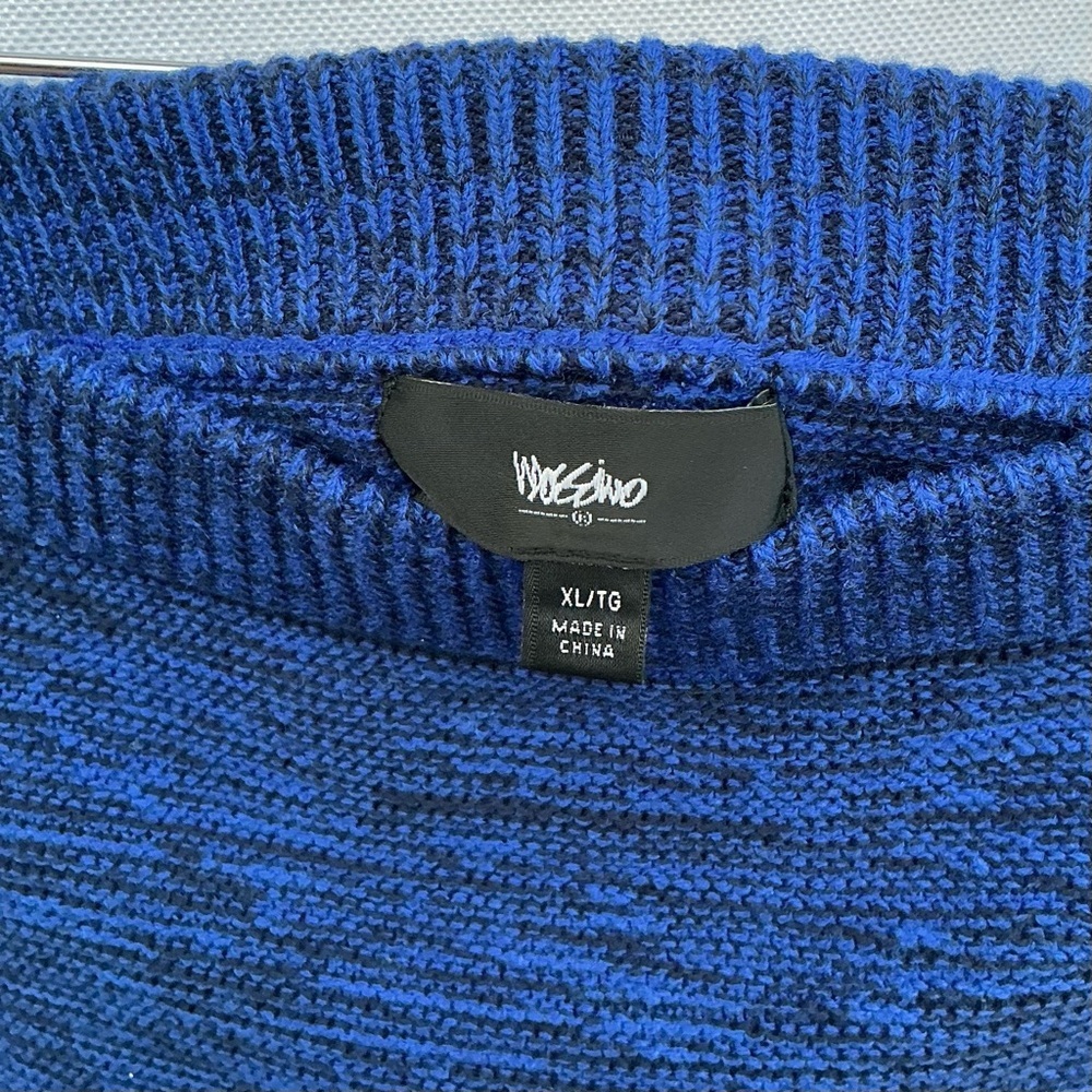 NWT Moschino Blue Ribbed Knit Mini Skirt Stretch Size XL - Picture 2 of 4